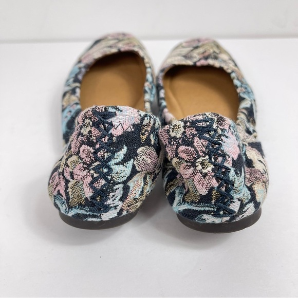 Lucky Brand Emmie Ballet Flats Shady Spruce Scala Rose Moroccan Women’s size 9 - Picture 5 of 8